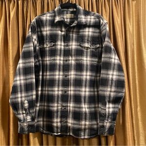 Jachs Black and White Plaid Button-Up‎ Shirt